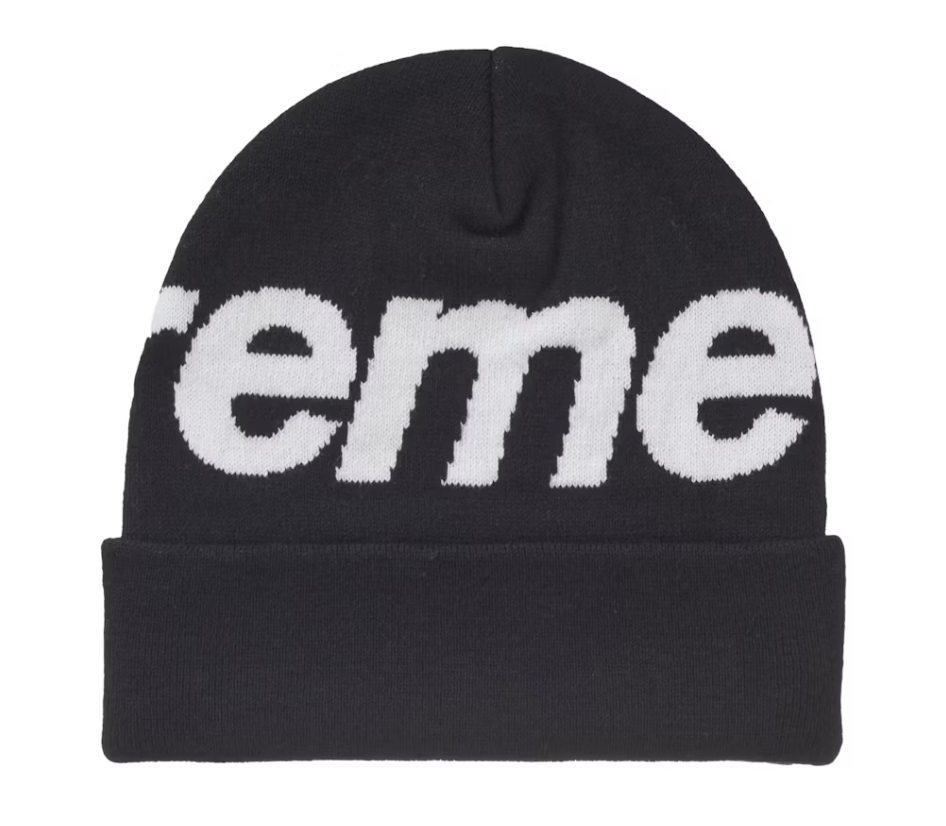 Supreme Big Logo Beanie (FW24) Black