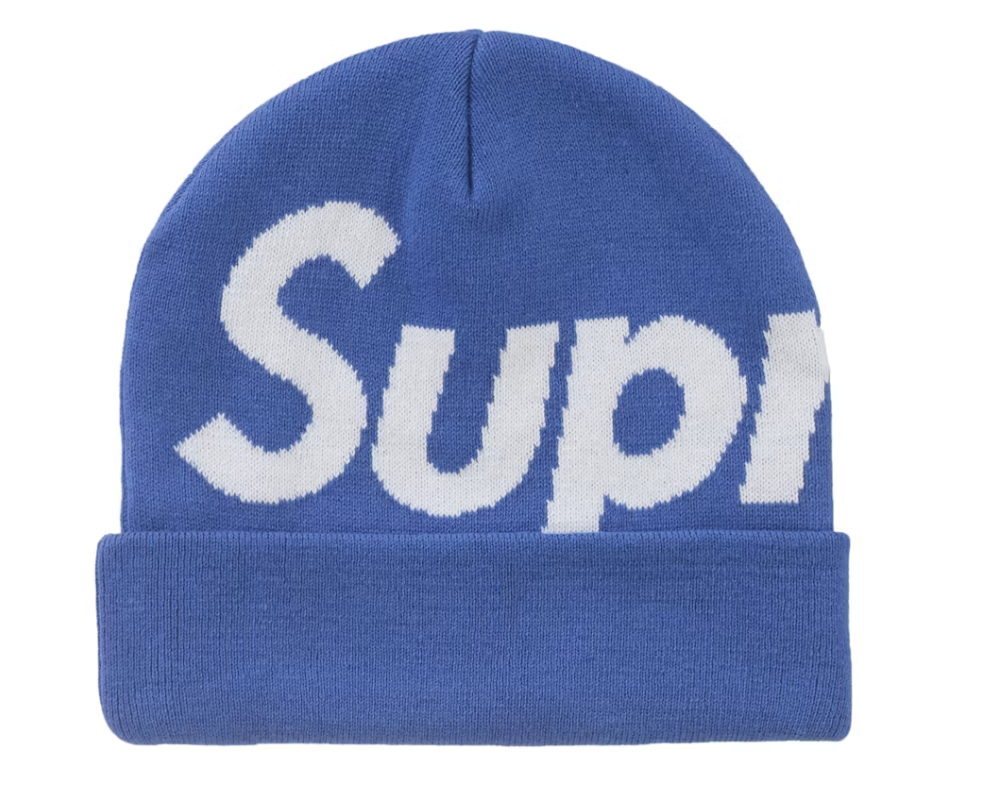 Supreme Big Logo Beanie (FW24) Blue