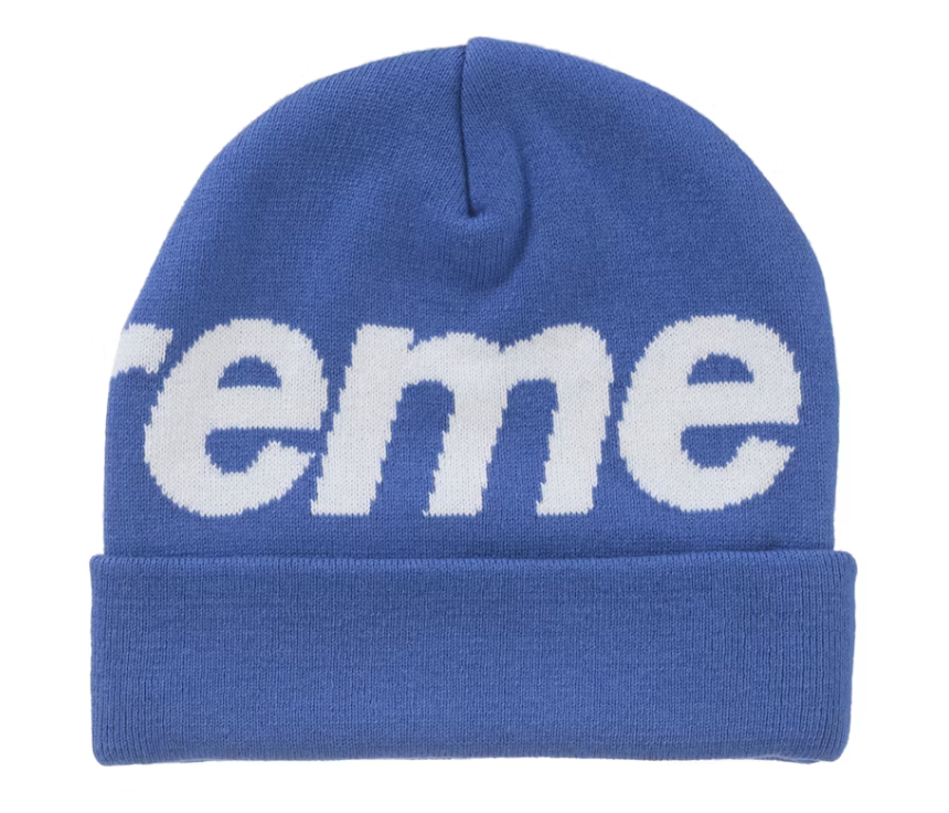 Supreme Big Logo Beanie (FW24) Blue