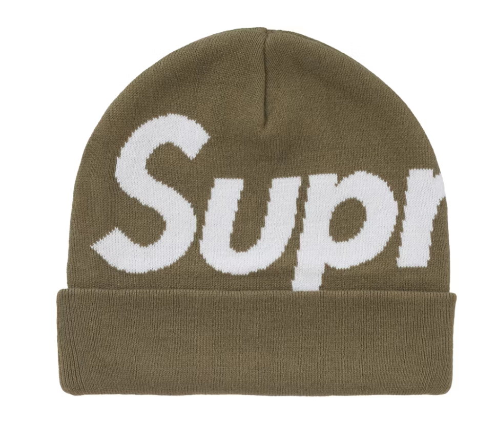 Supreme Big Logo Beanie (FW24) Olive