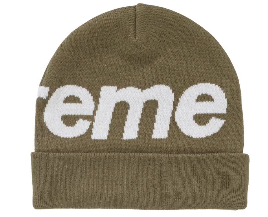 Supreme Big Logo Beanie (FW24) Olive