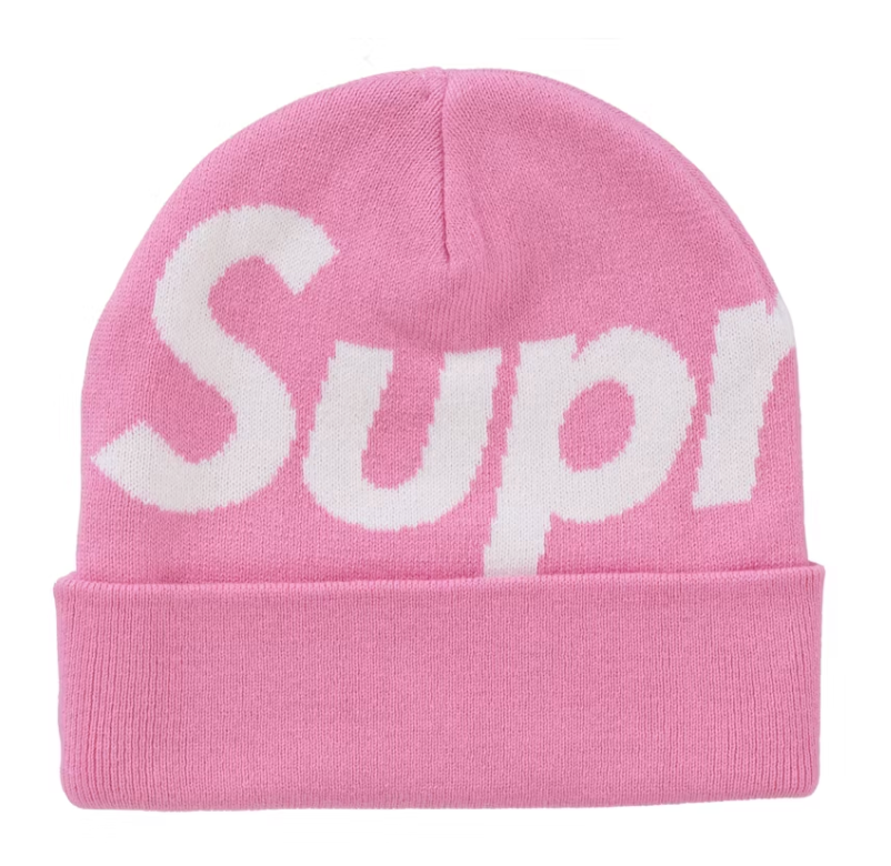 Supreme Big Logo Beanie (FW24) Pink