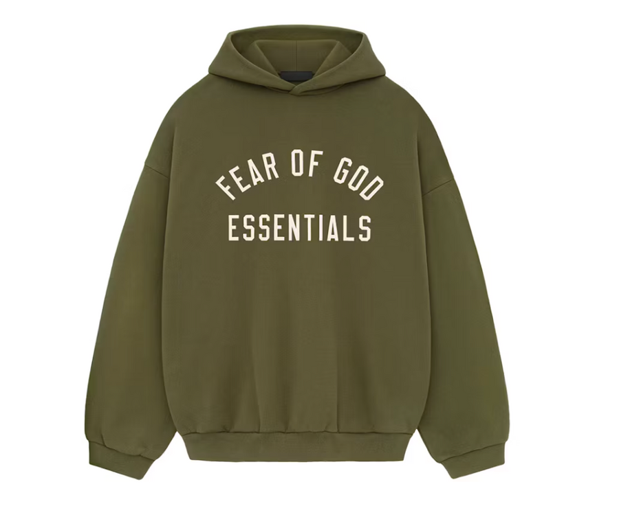 Fear of God Essentials Fleece Hoodie Military