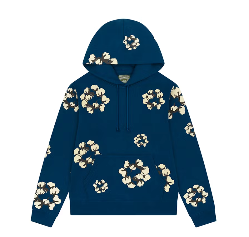 Denim Tears x CPFM Cactus Tears Wreath Hoodie Navy