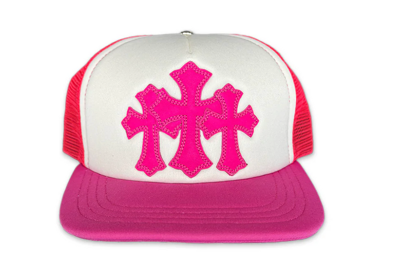 Chrome Hearts Art Basel Triple Cross Trucker Pink