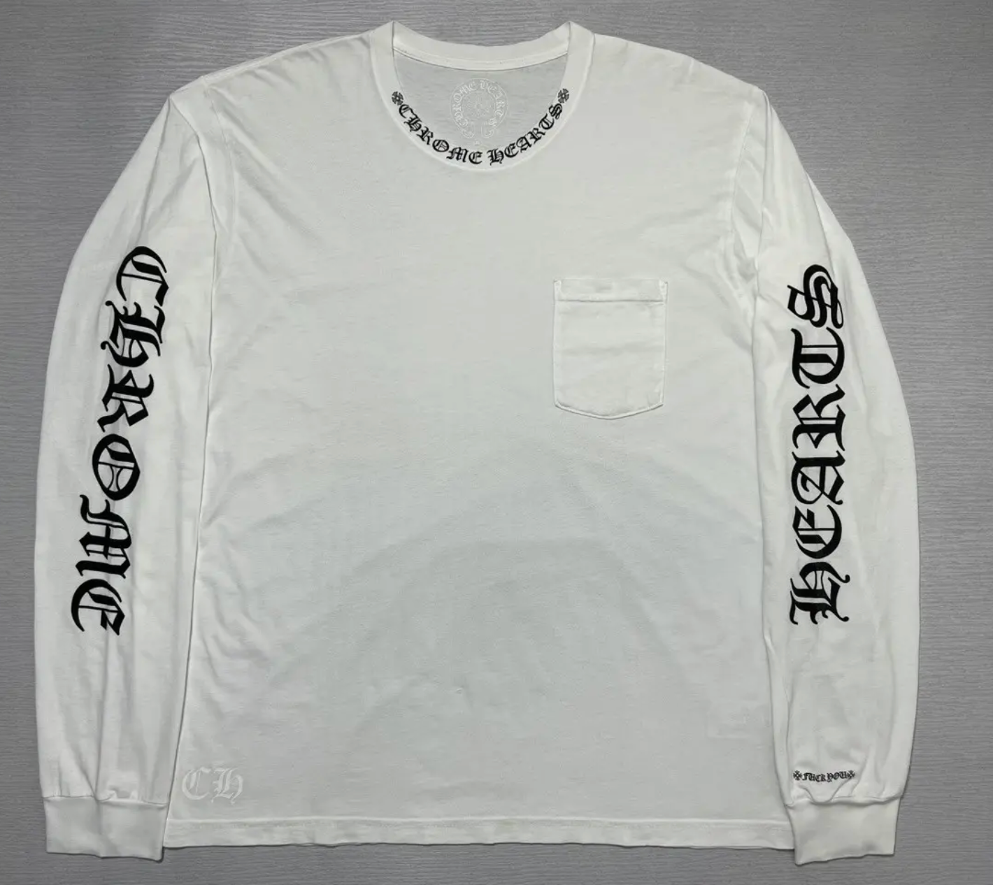 Chrome Hearts Neck Scroll LS White