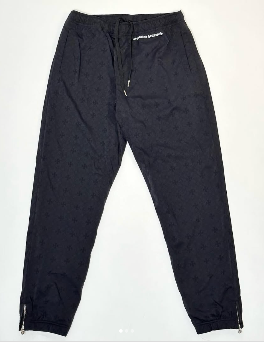 Chrome Hearts Black Nylon Motif Track Pants