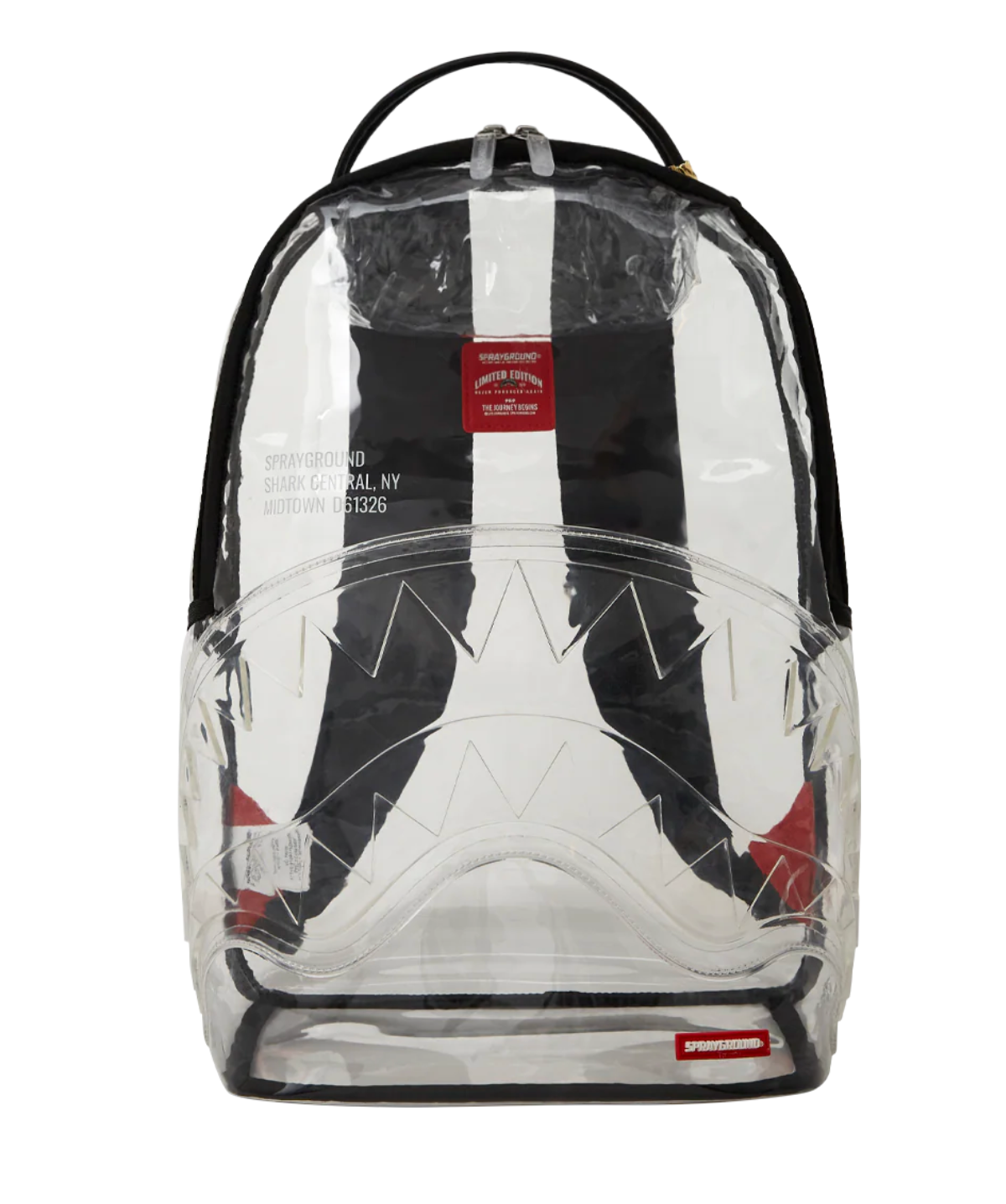 SPRAYGROUND 100% CLEAR BACKPACK - SHARK CENTRAL