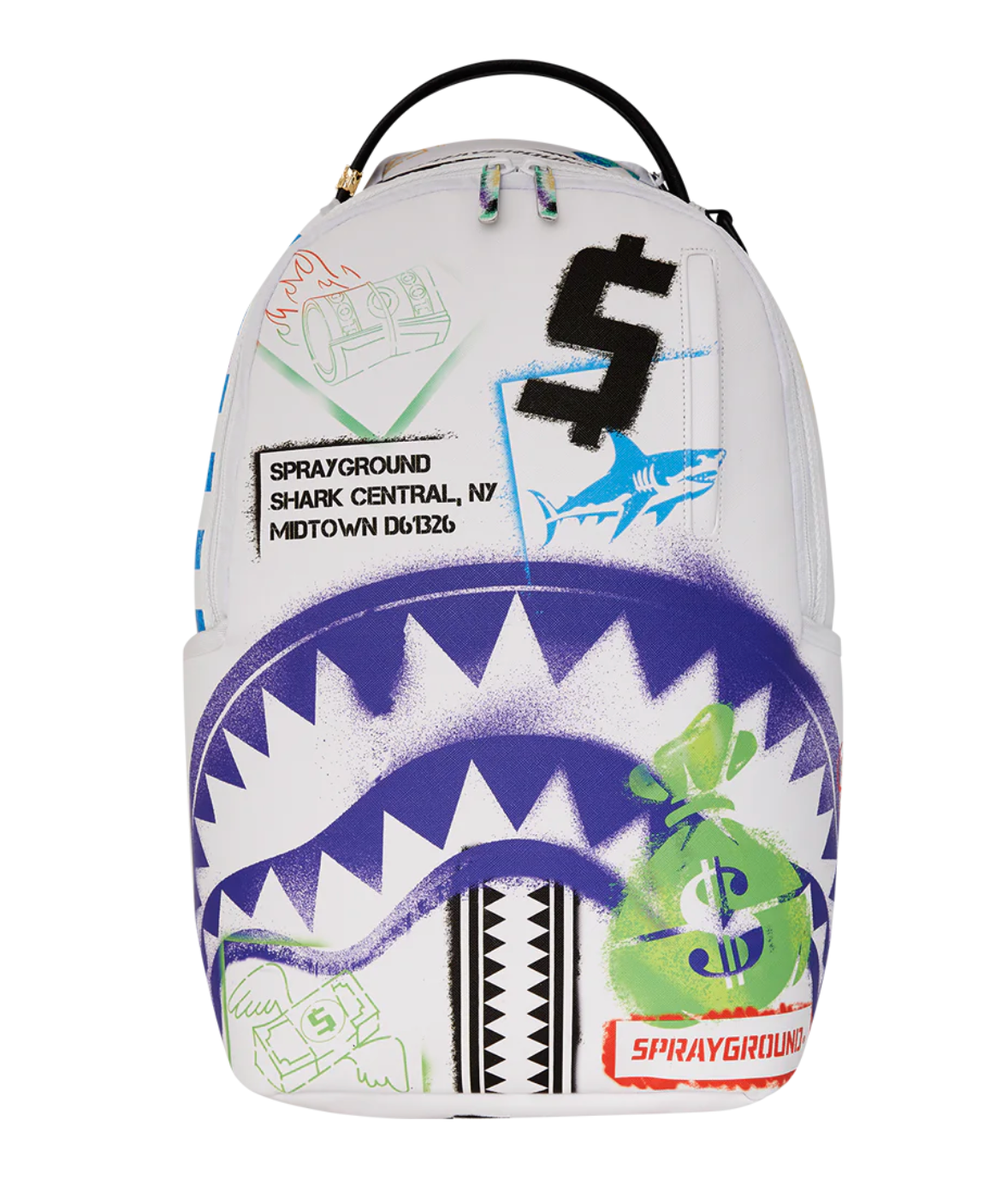 SPRAYGROUND SHARK CENTRAL CUT OUT FOR GREATNESS DLXSV BACKPACK