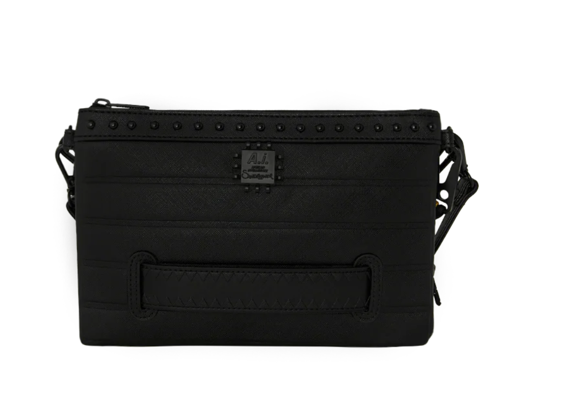 SPRAYGROUND A.I. AFRICAN INTELLIGENCE SHARKS OF THE GOLD OCEAN CROSSOVER CLUTCH - SANDFLOWER COLLAB