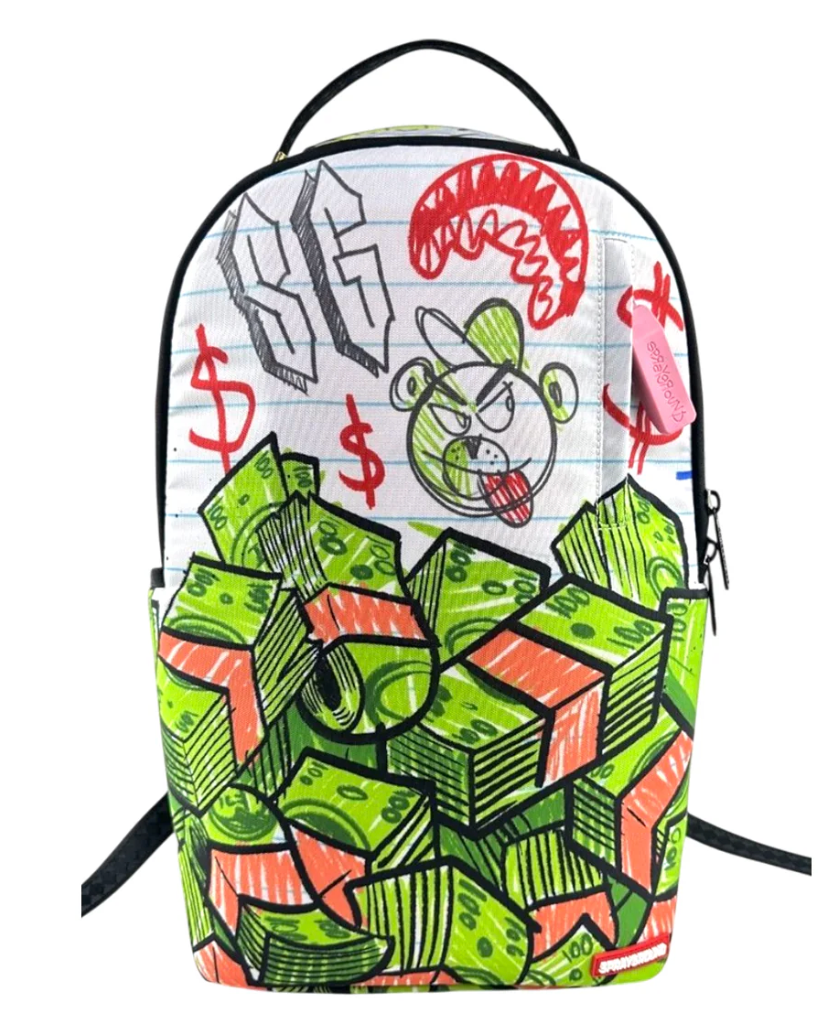 Sprayground Scribble Money DLXR Backpack