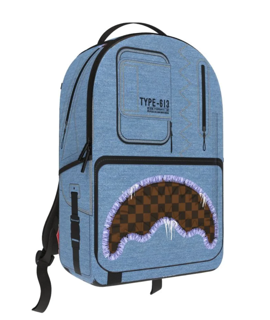 SPRAYGROUND Denim Shark Bite Spec Ops DLX Backpack