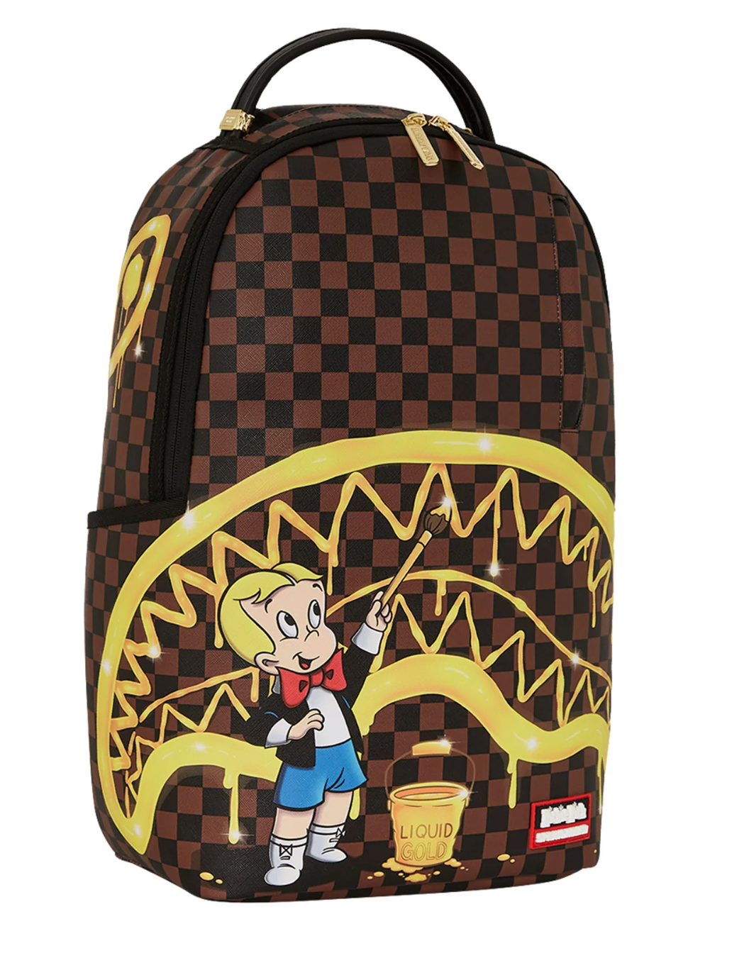 Sprayground Backpack Richie Rich Gold Sharkmouth