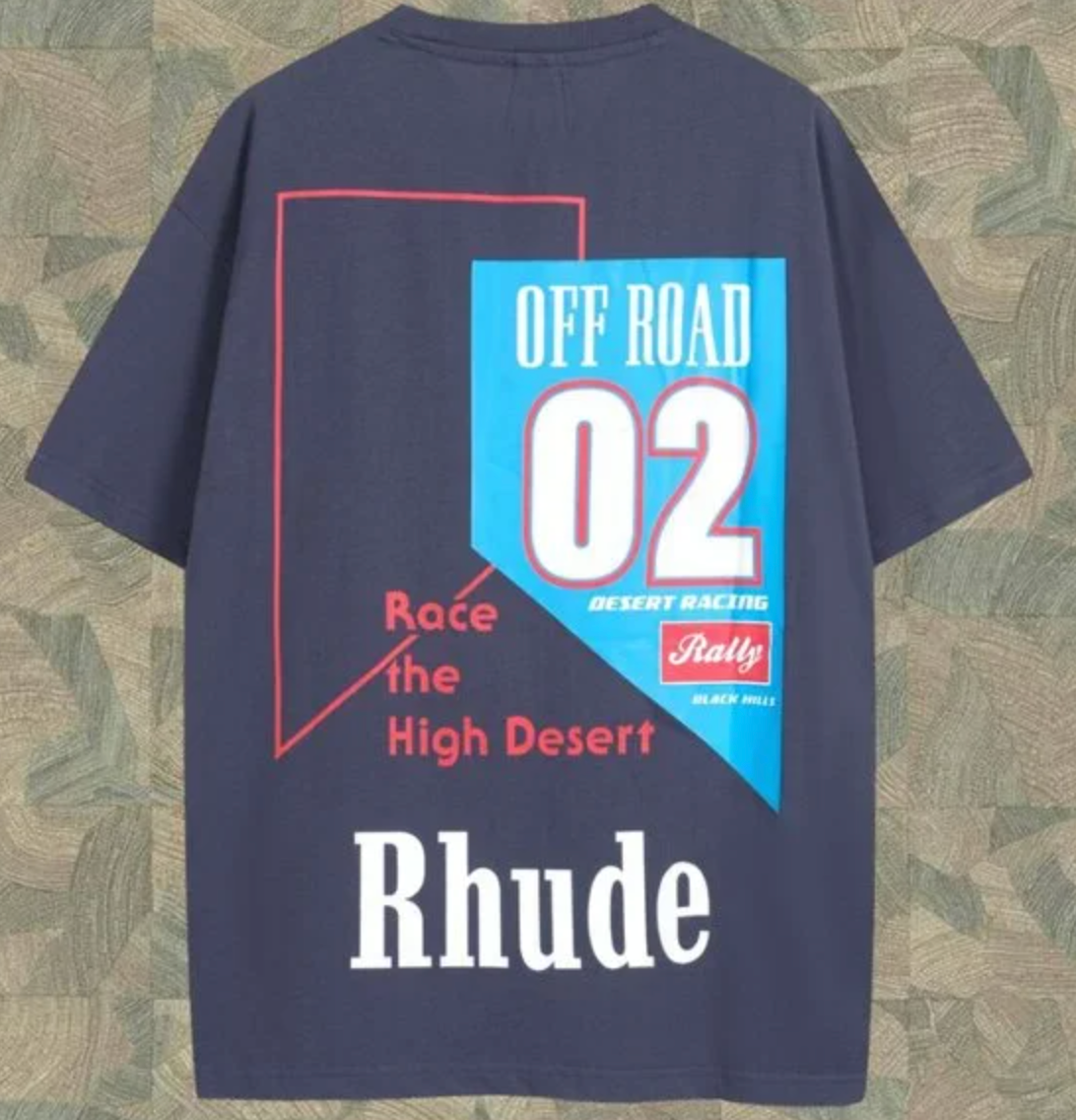 RHUDE Off Road Navy Blue Tee