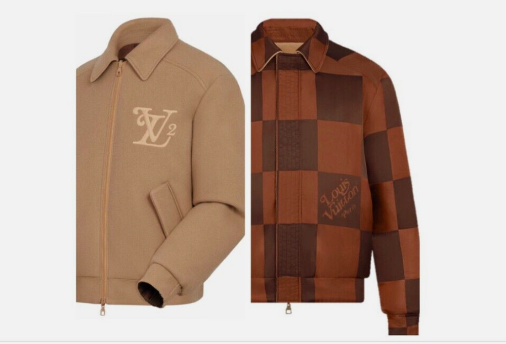 LV x Nigo Reversible Brown Bomber Jacket