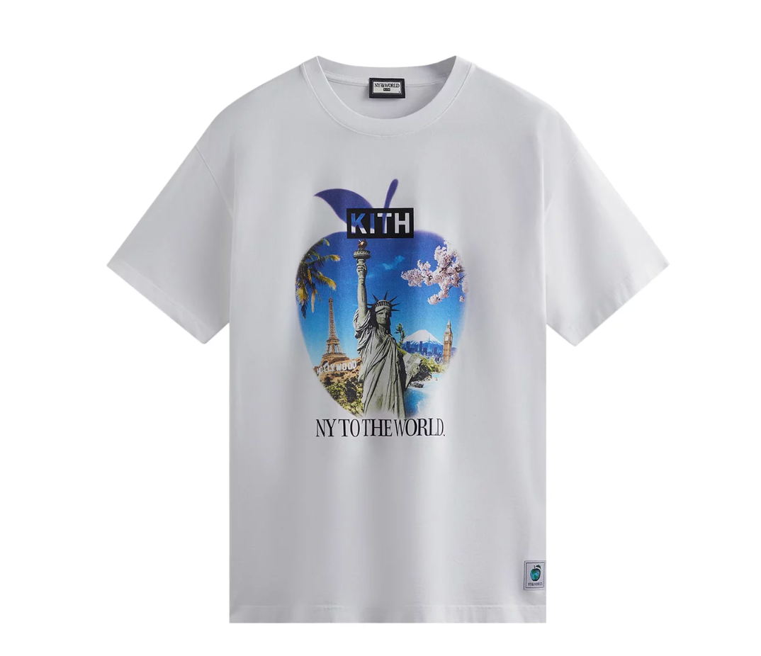 Kith New York To The World Souvenir Vintage Tee 'White'