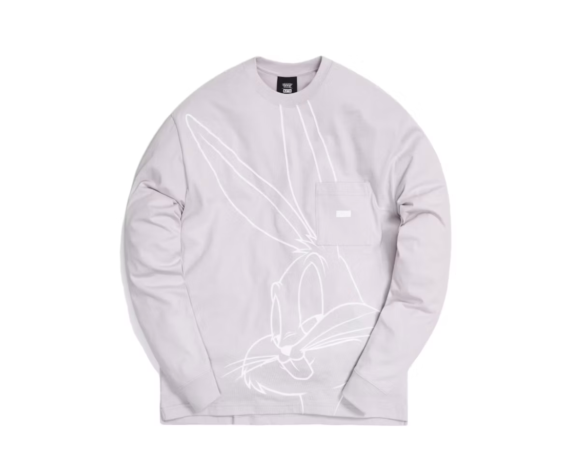 Kith x Looney Tunes Bugs LS Pocket Quinn Tee Mushroom