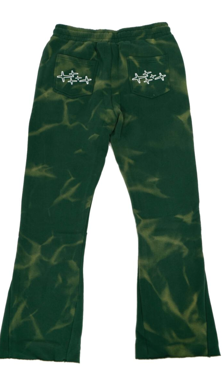 Retrovert Flare Green Sweatpants
