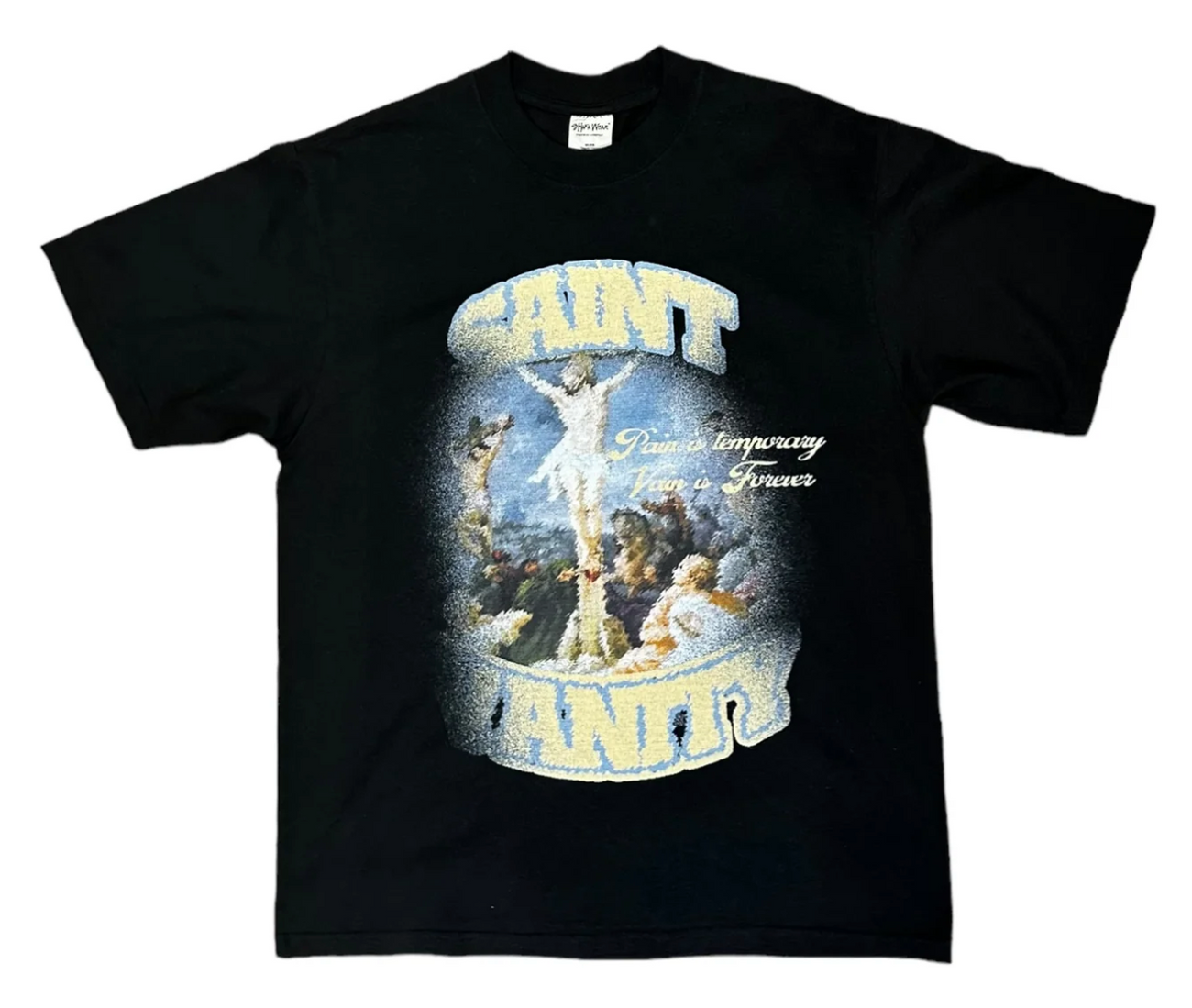 Saint Vanity Blurry Cross T-Shirt Black