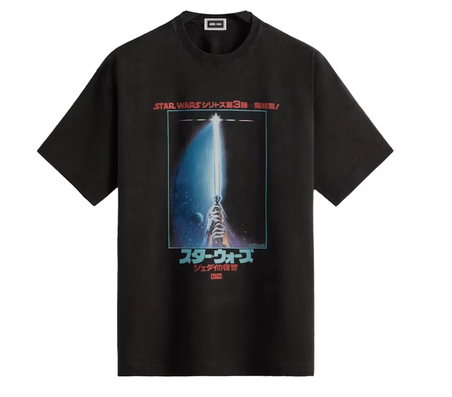 Kith x STAR WARS Japanese Poster Vintage Tee Black PH