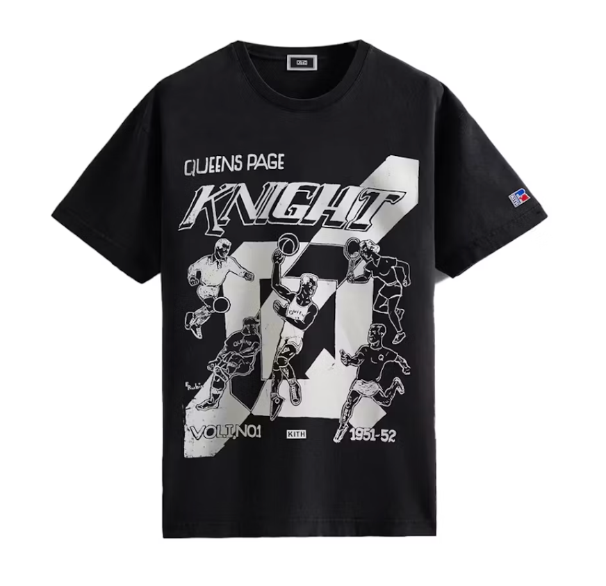 Kith Russell Athletic CUNY Queens College Knights Vintage Tee Black