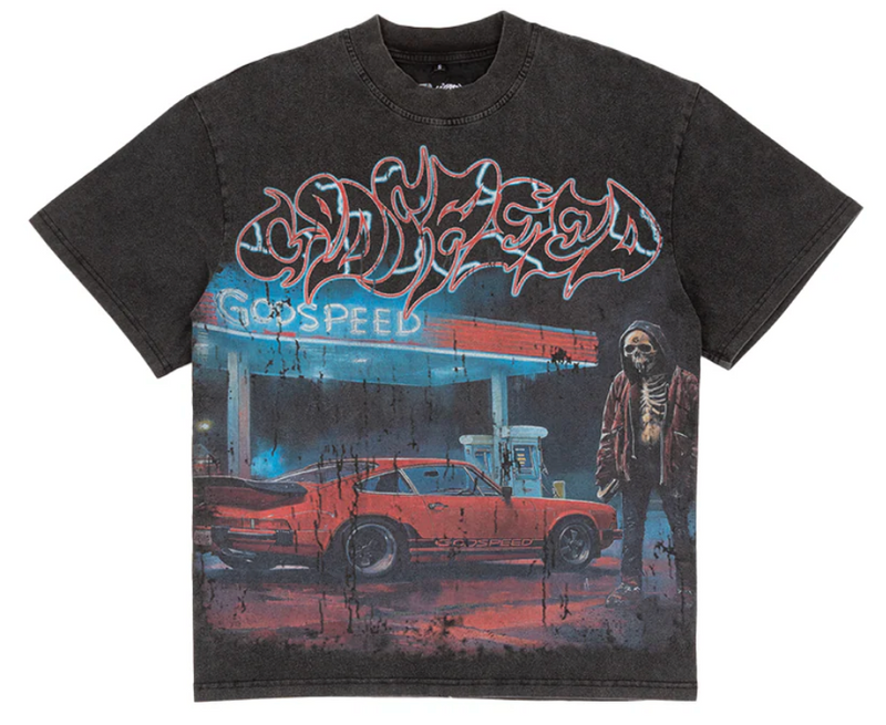 Godspeed Pitstop T-Shirt (Black wash)