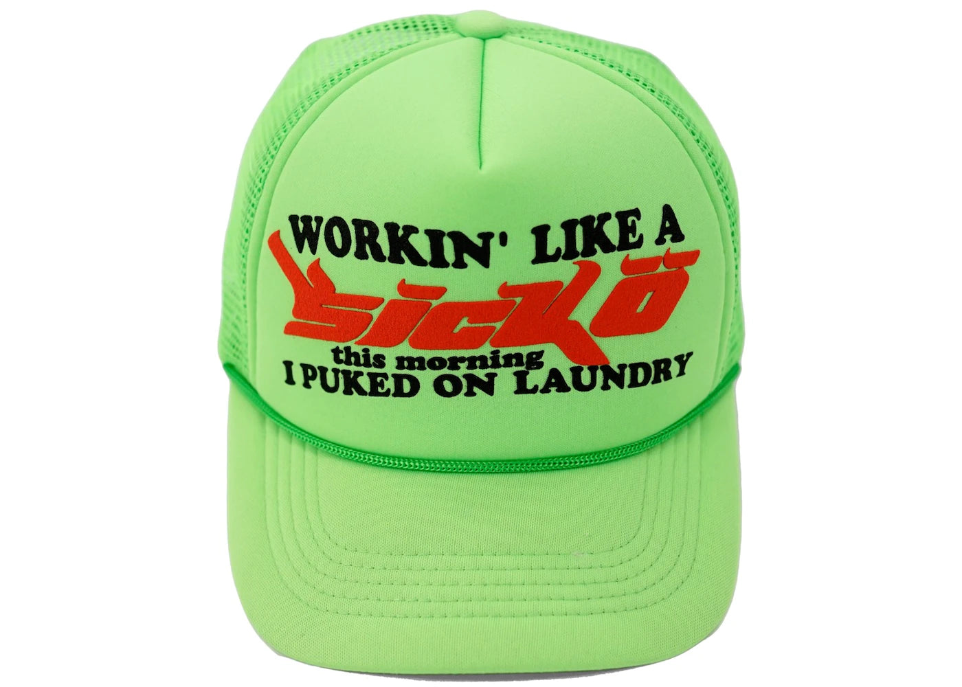 Sicko Laundry Trucker Hat Neon Green