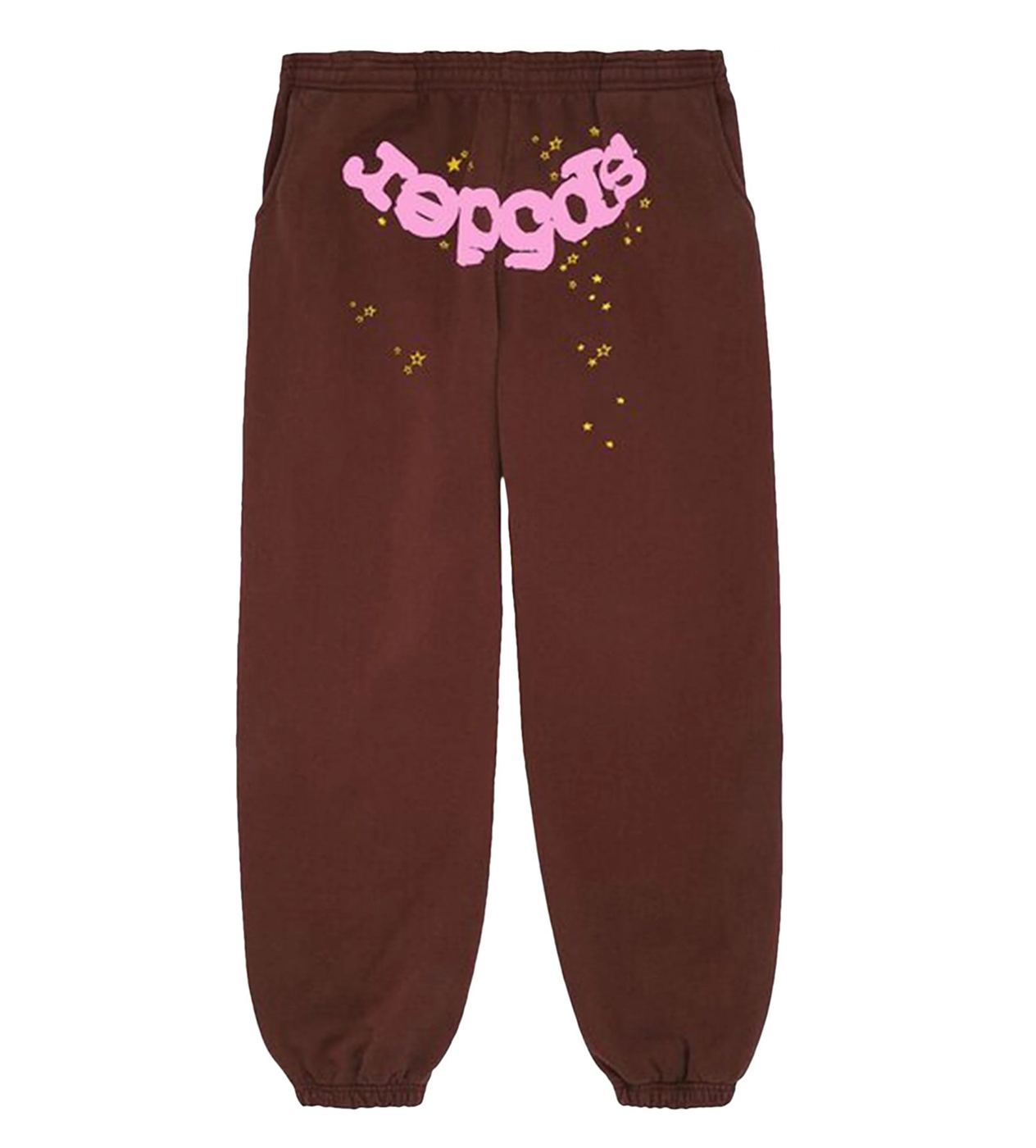 Sp5der Web Logo Sweatpants Brown