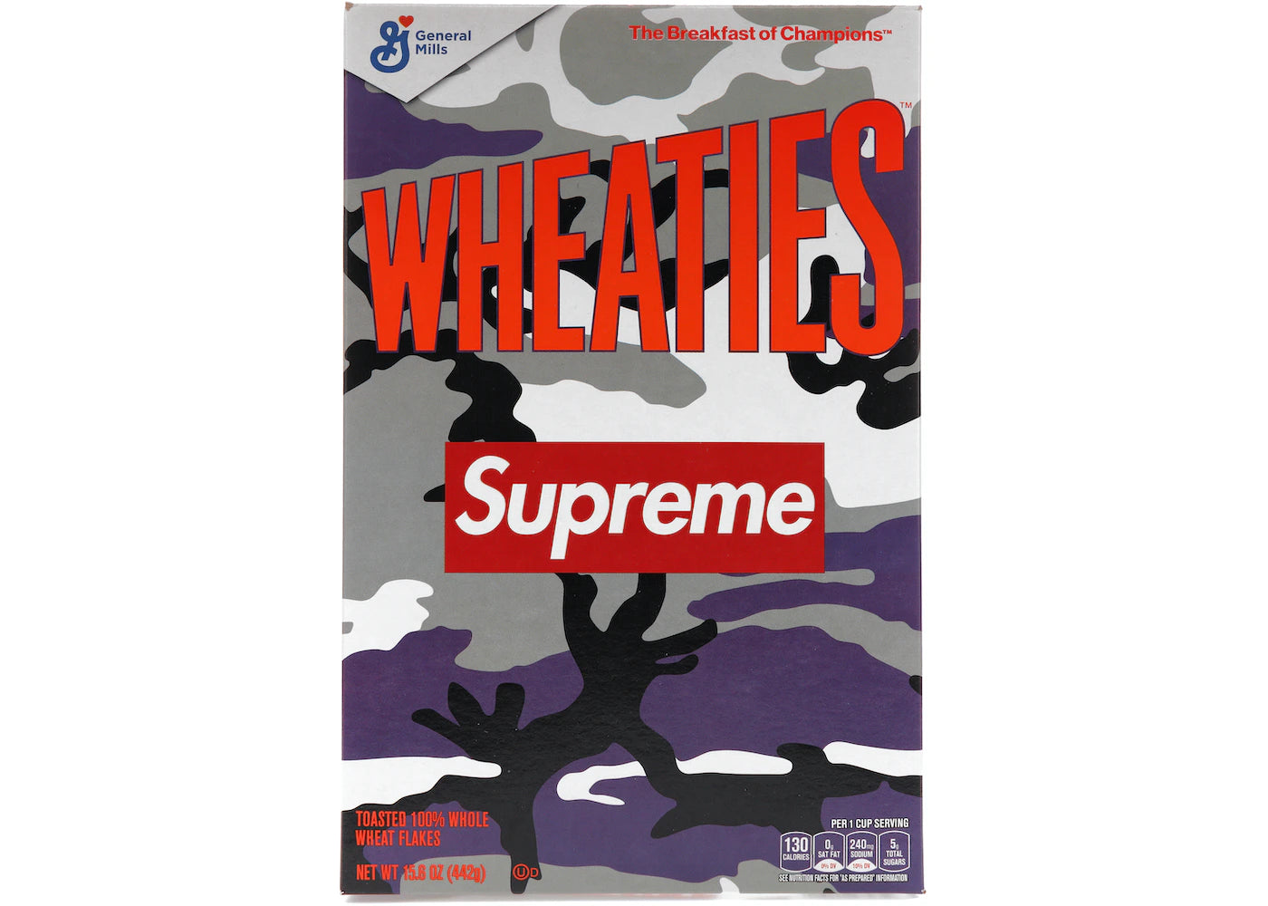 Supreme Wheaties Cereal Box Purple Camo Purple