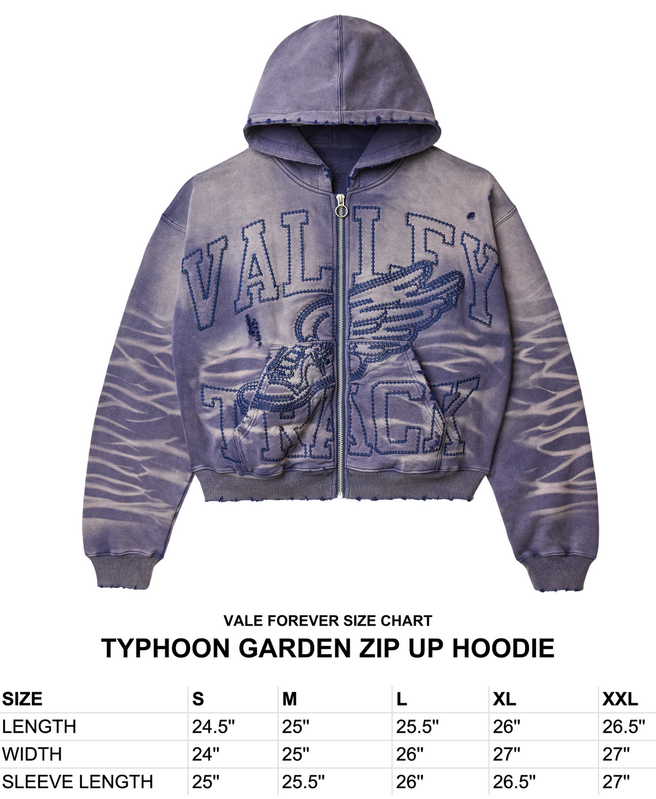 Vale Typhoon Garden Zip Up Hoodie