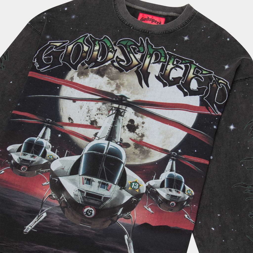 Godspeed Air Strike LS T-shirt (Black Wash)