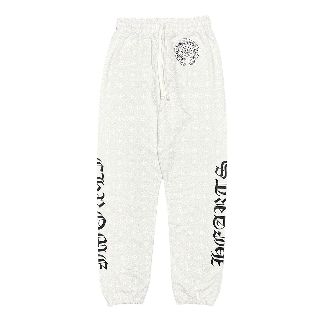 Chrome Hearts All Over Monogram Horseshoe Logo Sweatpants White