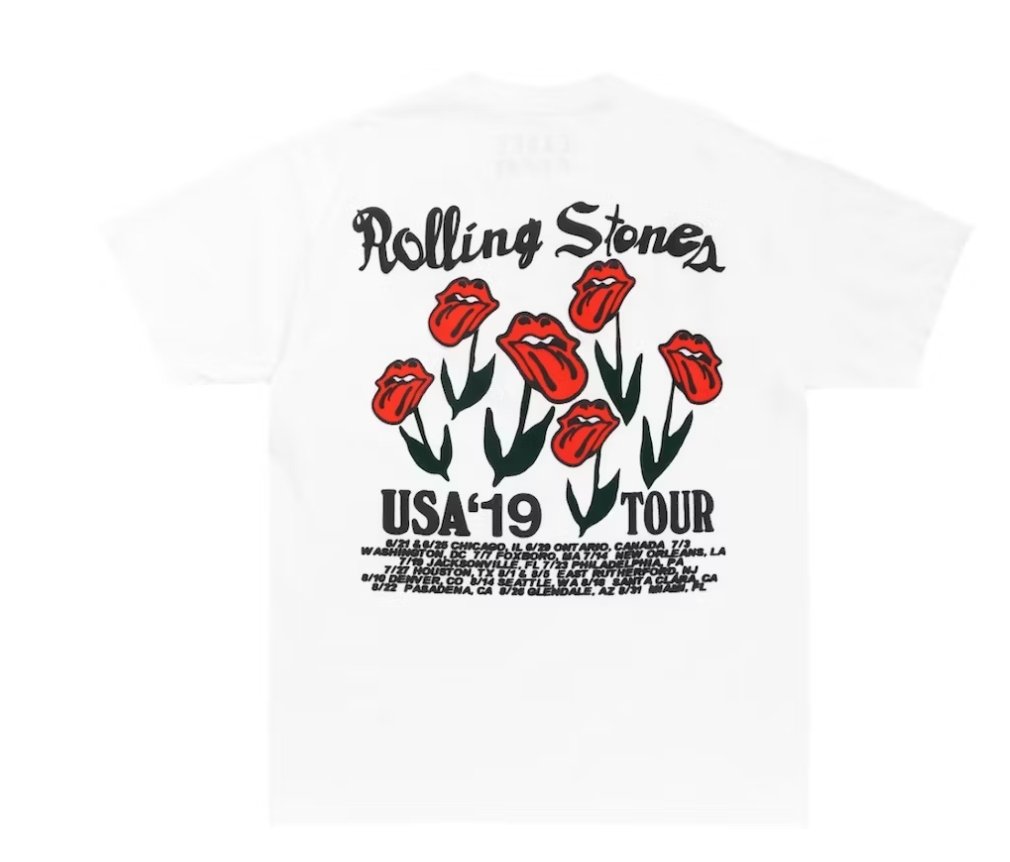Cactus Plant Flea Market Rolling Stones Strange Plant T-shirt White