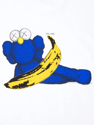 KAWS + Warhol UT Graphic White/Blue T-Shirt