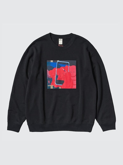 KAWS + Warhol Graphic Crewnecks Black