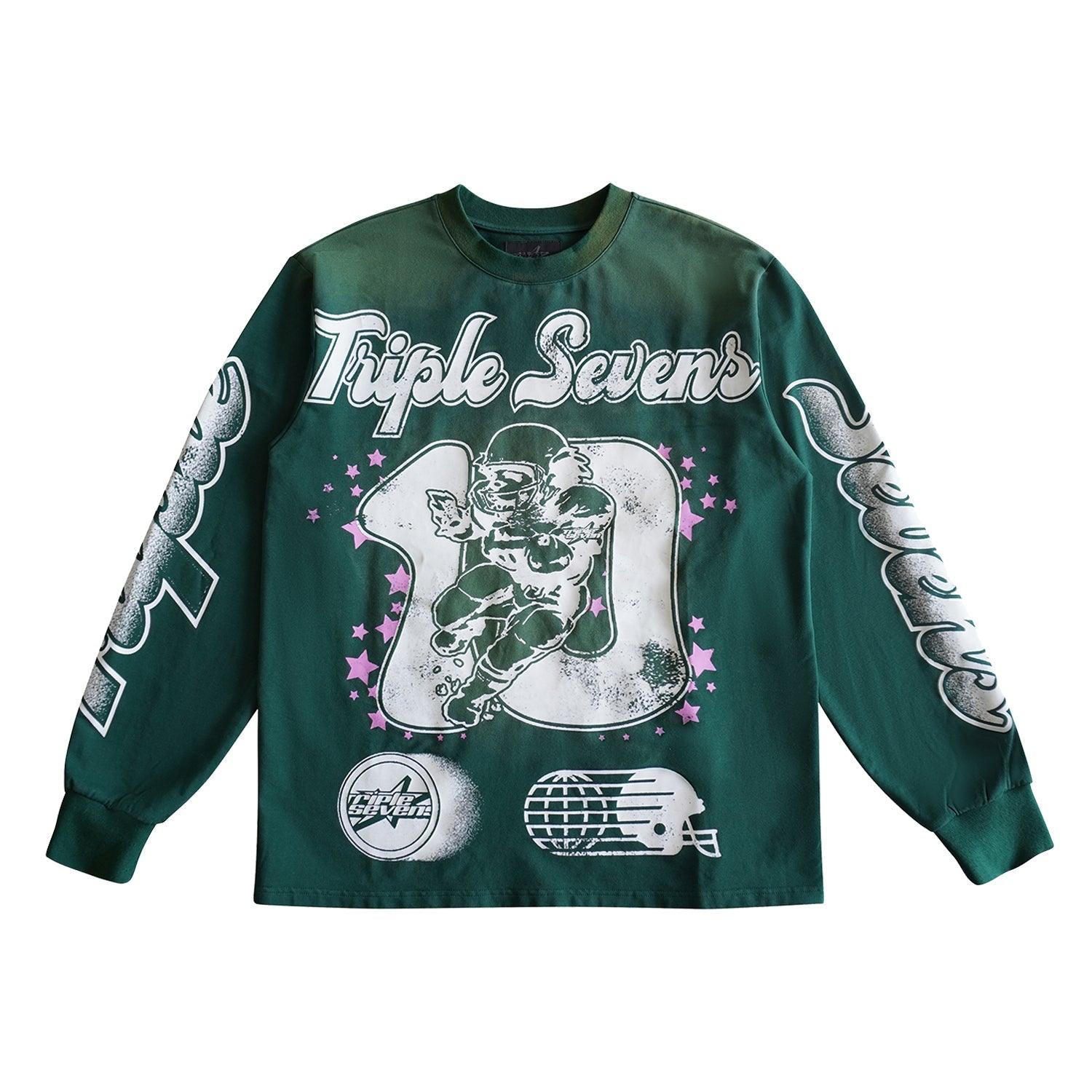 Triple Sevens 777 All Star Long Sleeve T-Shirt Forest Green