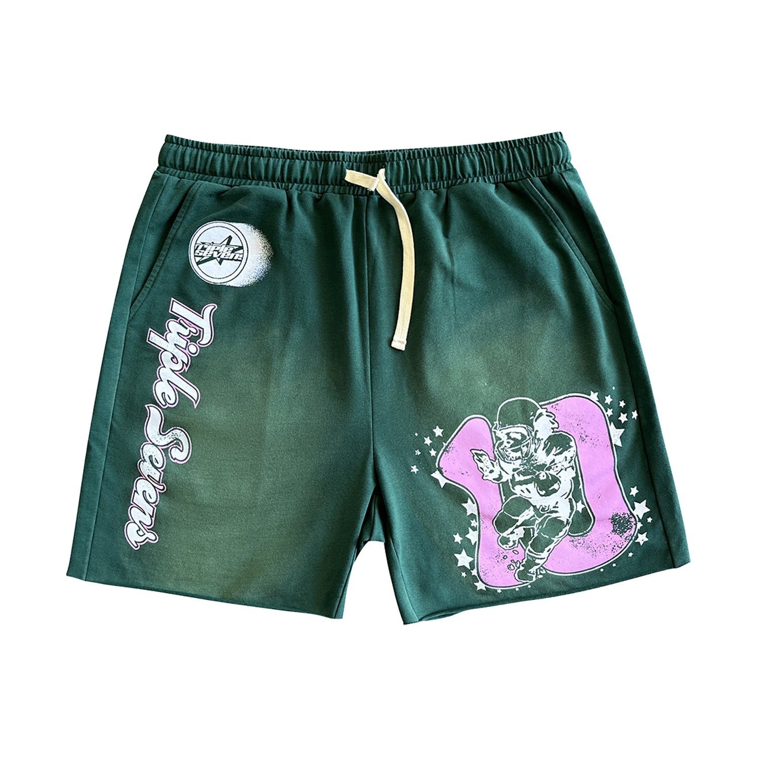 Triple Sevens 777 All Star Jersey Shorts Forest Green