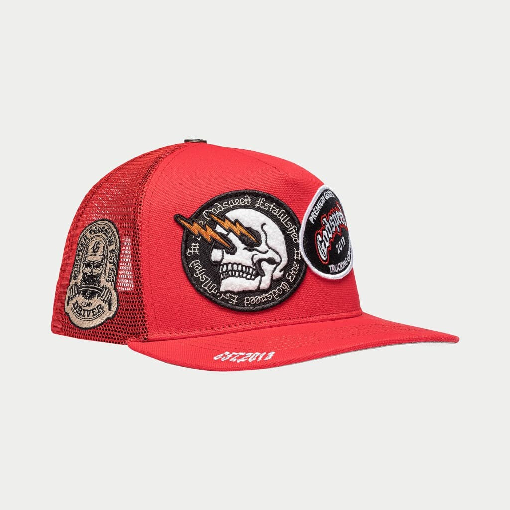 Godspeed GS Dual Patch Trucker Hat (Red)