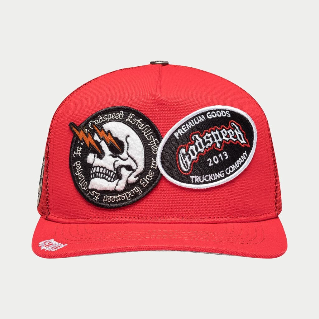 Godspeed GS Dual Patch Trucker Hat (Red)