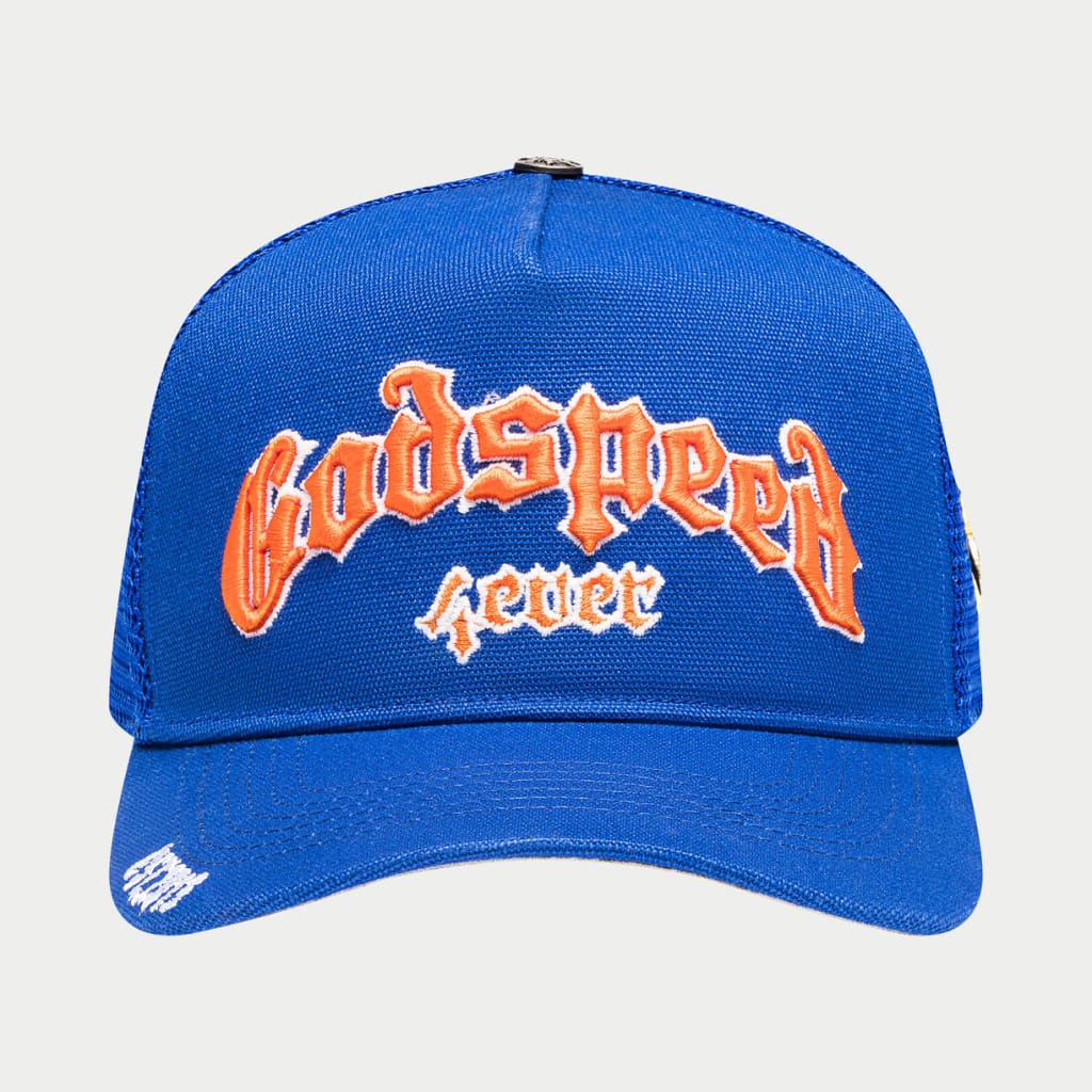 Godspeed GS FOREVER TRUCKER HAT (Blue/Orange)