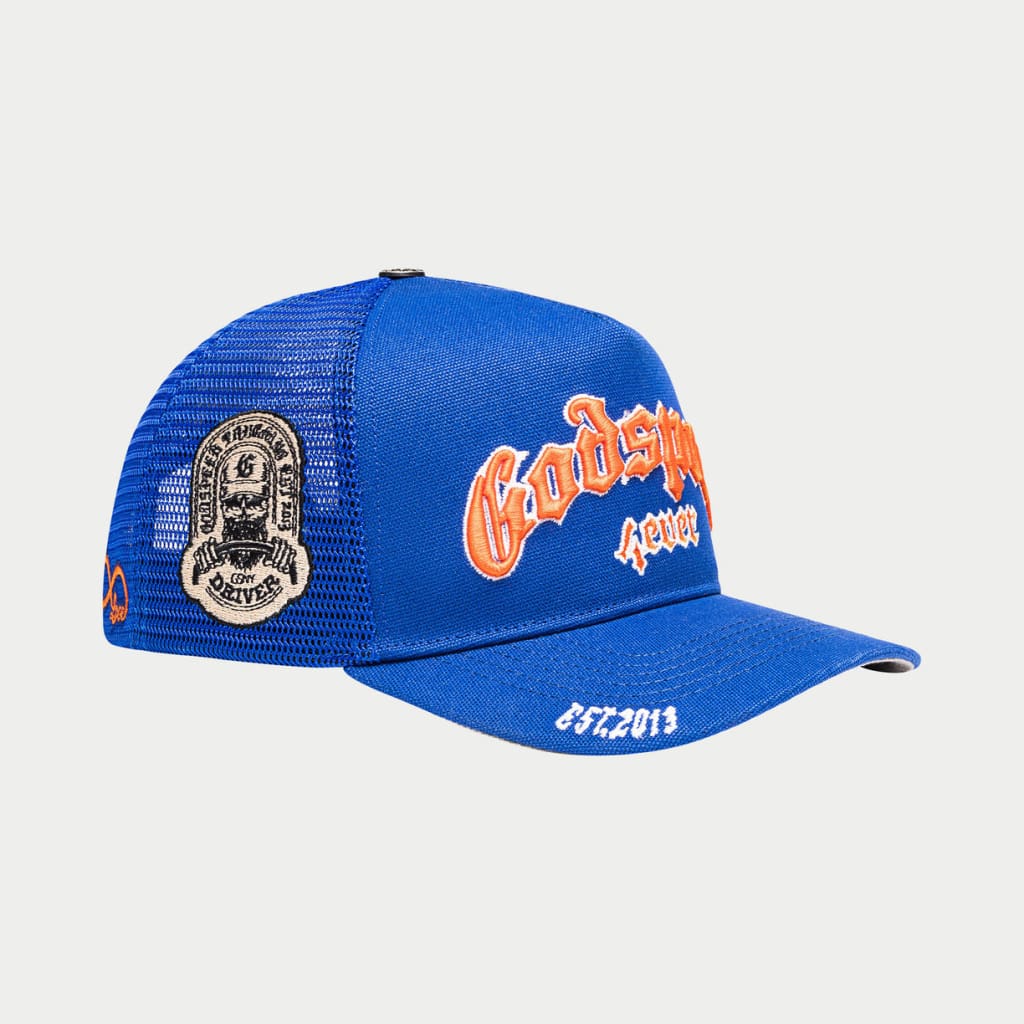 Godspeed GS FOREVER TRUCKER HAT (Blue/Orange)