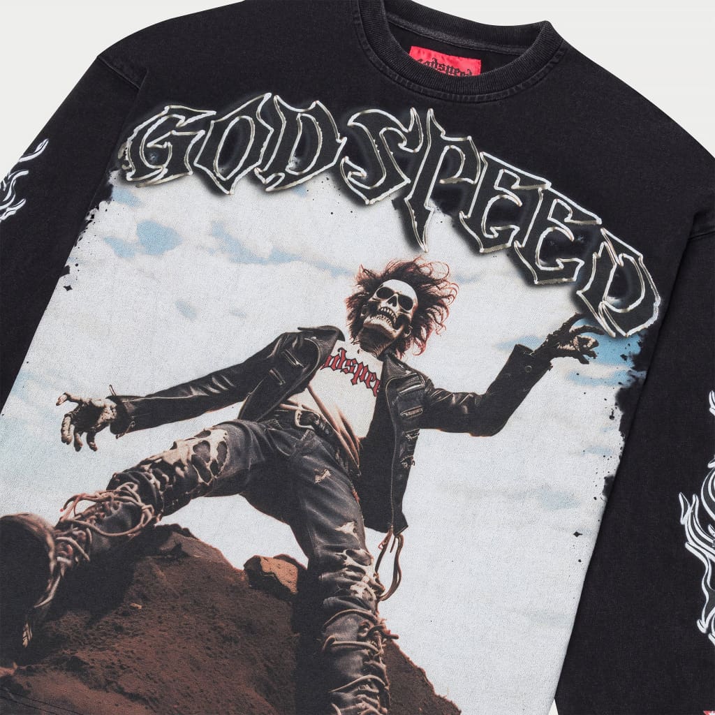 Godspeed Rocker Layered T-Shirt (Black Wash)