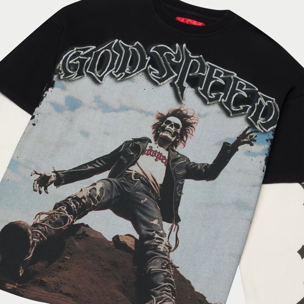 Godspeed Rocker Layered T-Shirt (Black Wash)