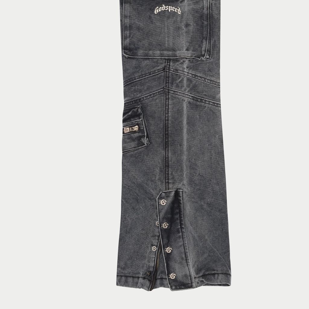 Godspeed Rockstar Flare Cargo Denim (Grey Wash)