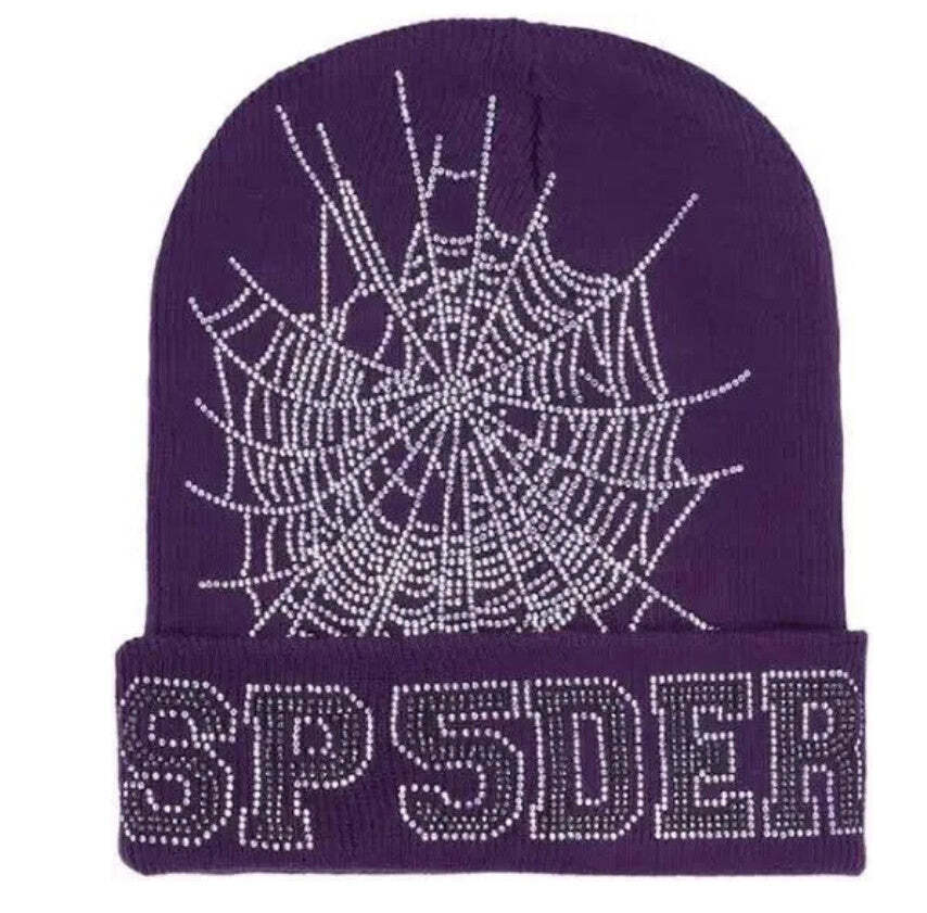 Sp5der Web Beanie Purple