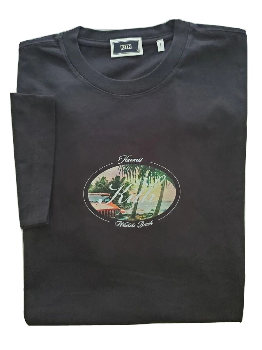 Kith Hawaii Waikiki Beach Black T Shirt