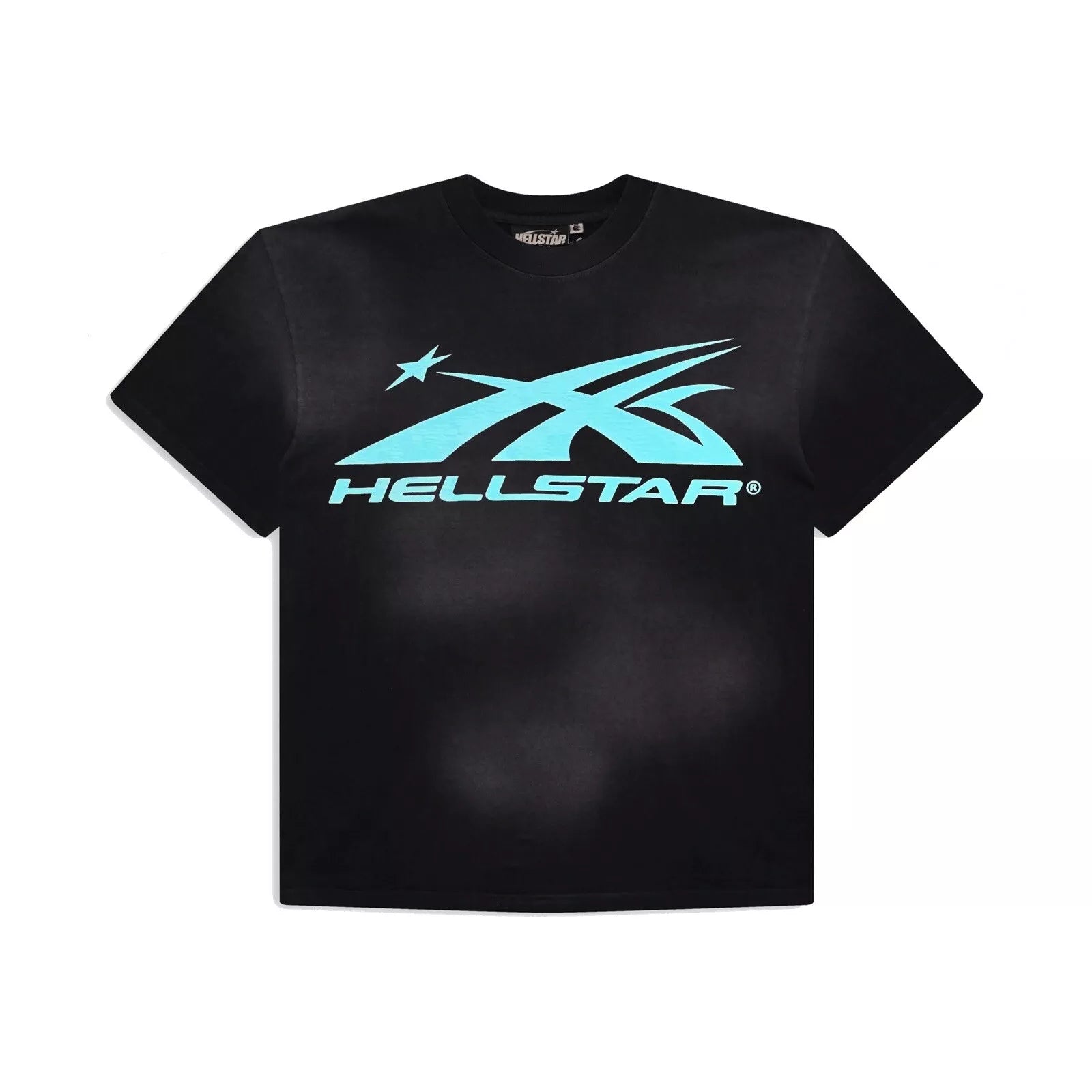 Hellstar Gel Sport Logo T-Shirt Black/Light Blue