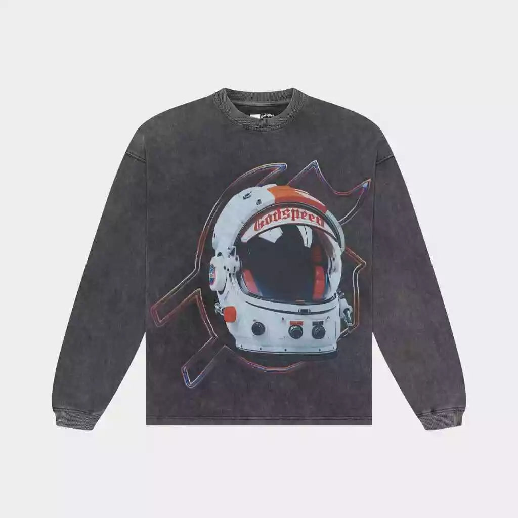 Godspeed Lift Off LS T-shirt (Grey Wash)