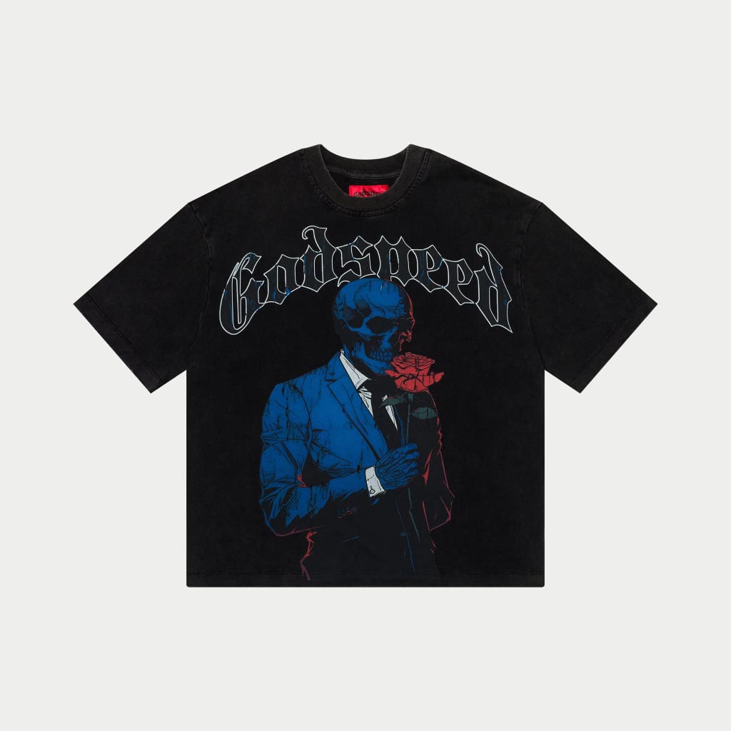 Godspeed Smell The Roses T-Shirt (Black Wash)