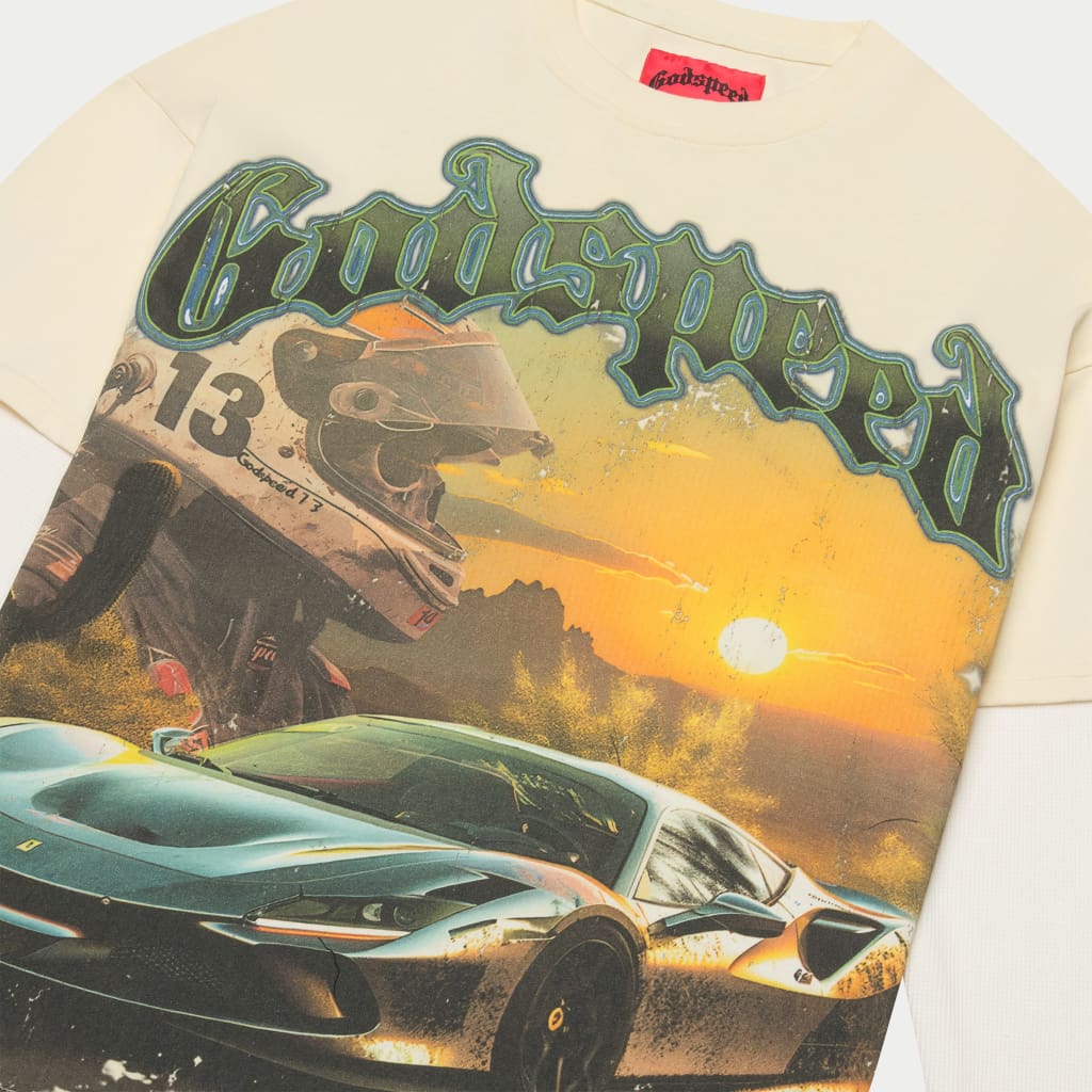 Godspeed Sunset Drift Layered T-Shirt (Bone)